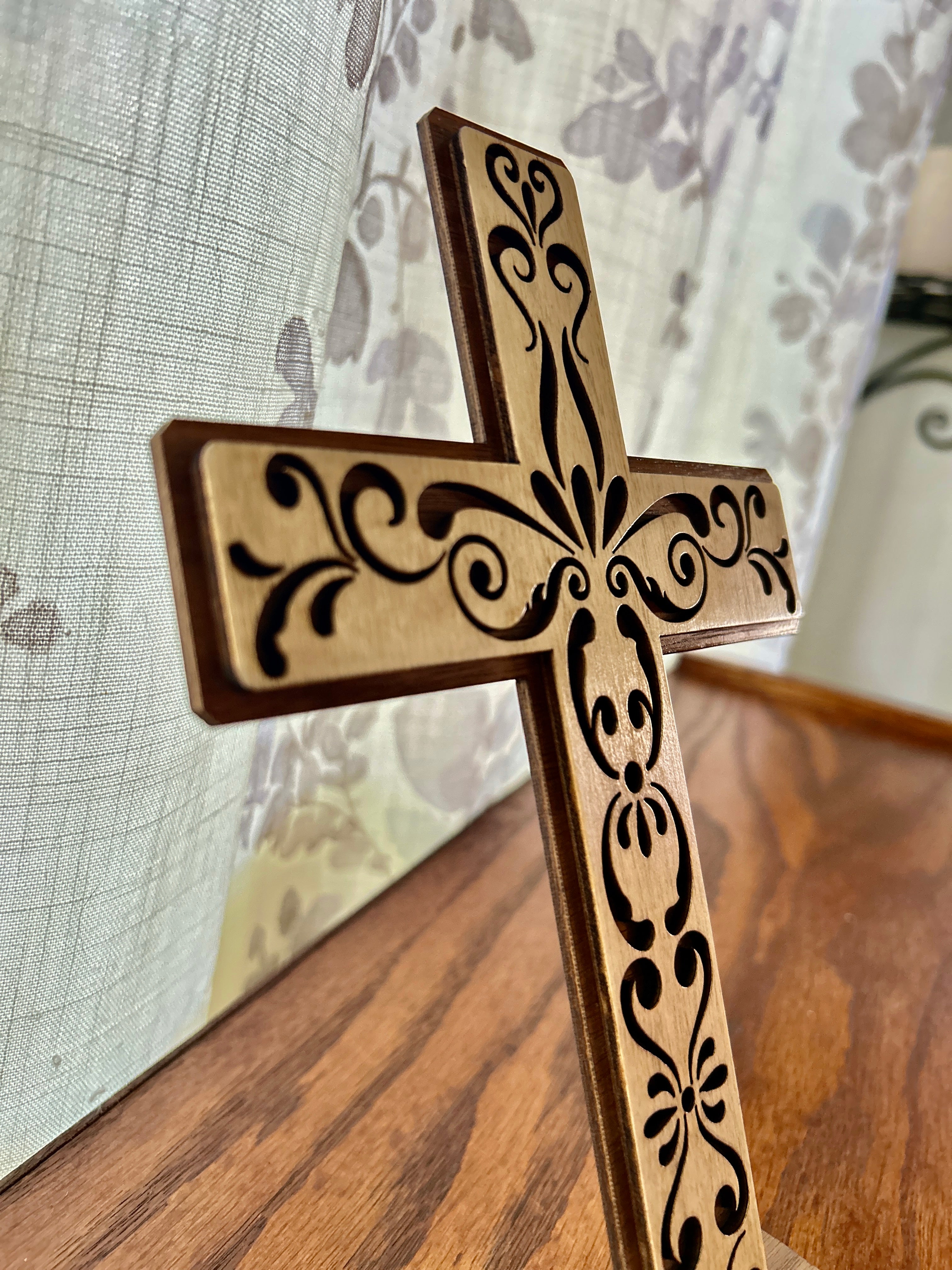 Beauty Within ~ Layered Wood Cross