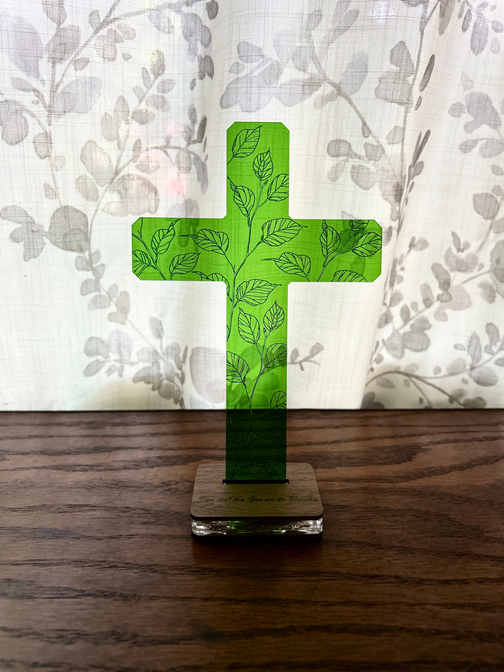 Evergreen ~ Green Acrylic Cross